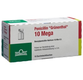 PENICILLINE Grünenthal 10 Mega vial 10 pce