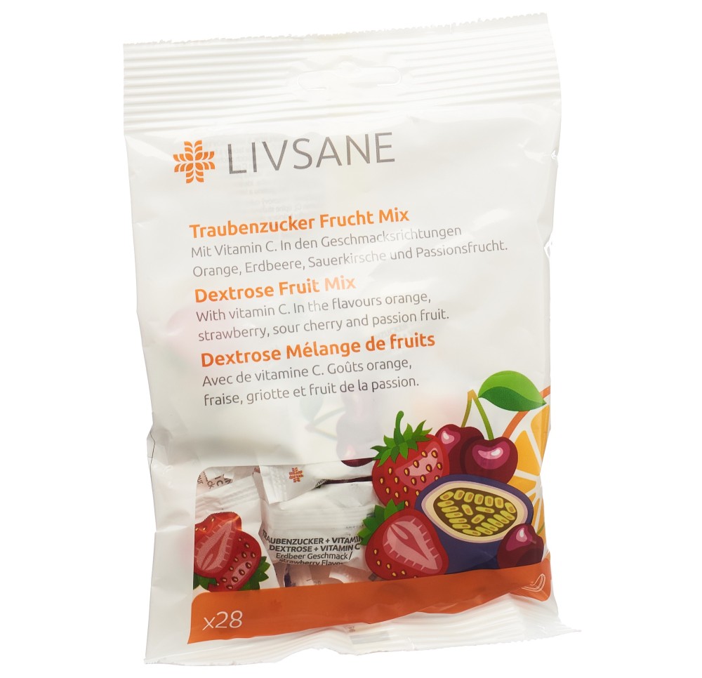 LIVSANE sucre de raisin mélange fruits sach 28 pce