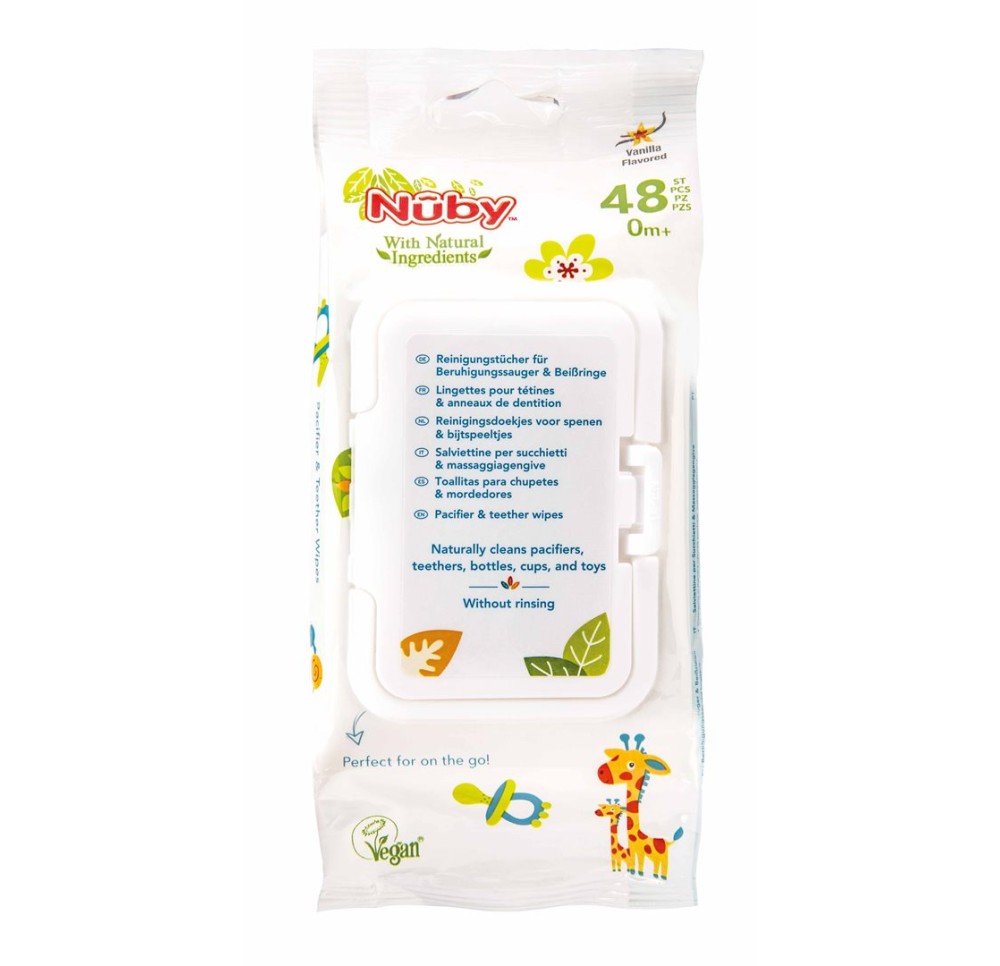 NUBY Citroganix lingett nettoyan suce/jouet 48 pce NUBY Citroganix lingett nettoyan suce/jouet 48 pce