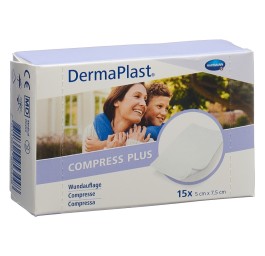 DERMAPLAST Compress Plus 5x7.5cm 15 pce