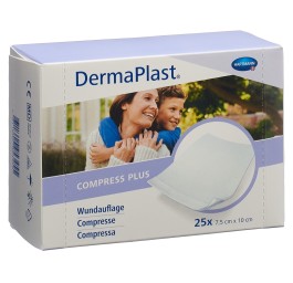 DERMAPLAST Compress Plus 7.5x10cm 25 pce