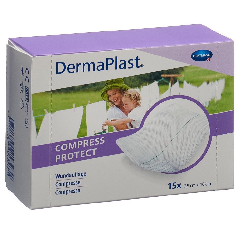 DERMAPLAST Compress Protect 7.5x10cm 15 pce