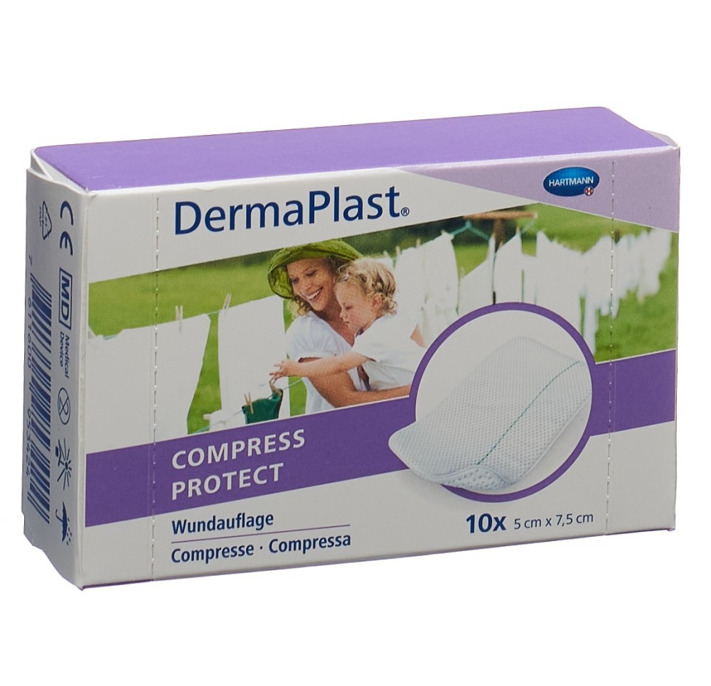 DERMAPLAST Compress Protect 5x7.5cm 10 pce