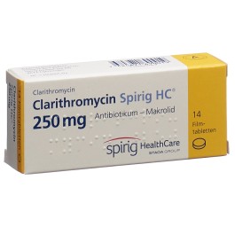 CLARITHROMYCINE Spirig HC cpr pell 250 mg 14 pce