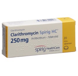 CLARITHROMYCINE Spirig HC cpr pell 250 mg 20 pce