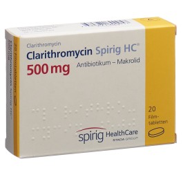 CLARITHROMYCINE Spirig HC cpr pell 500 mg 20 pce