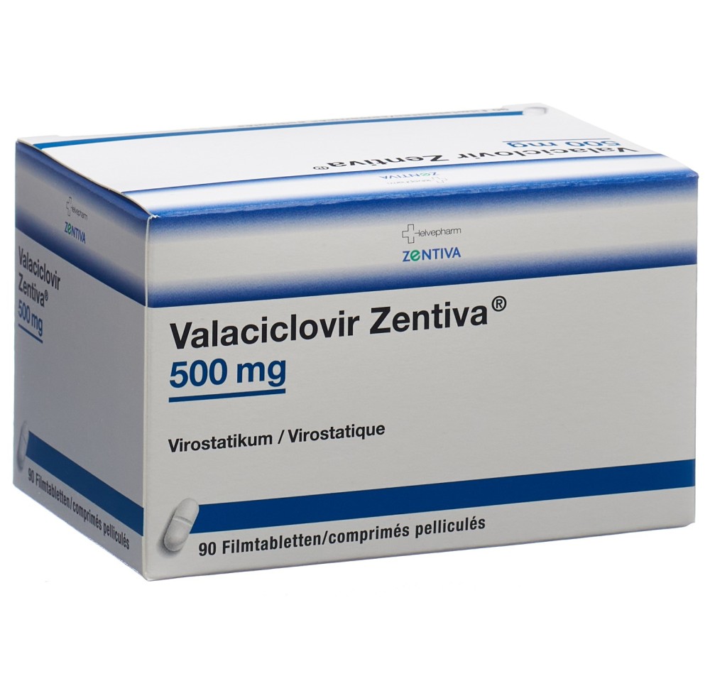 VALACICLOVIR Zentiva cpr pell 500 mg 90 pce VALACICLOVIR Zentiva cpr pell 500 mg 90 pce