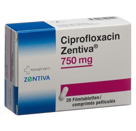 CIPROFLOXACIN Zentiva cpr pell 750 mg 20 pce