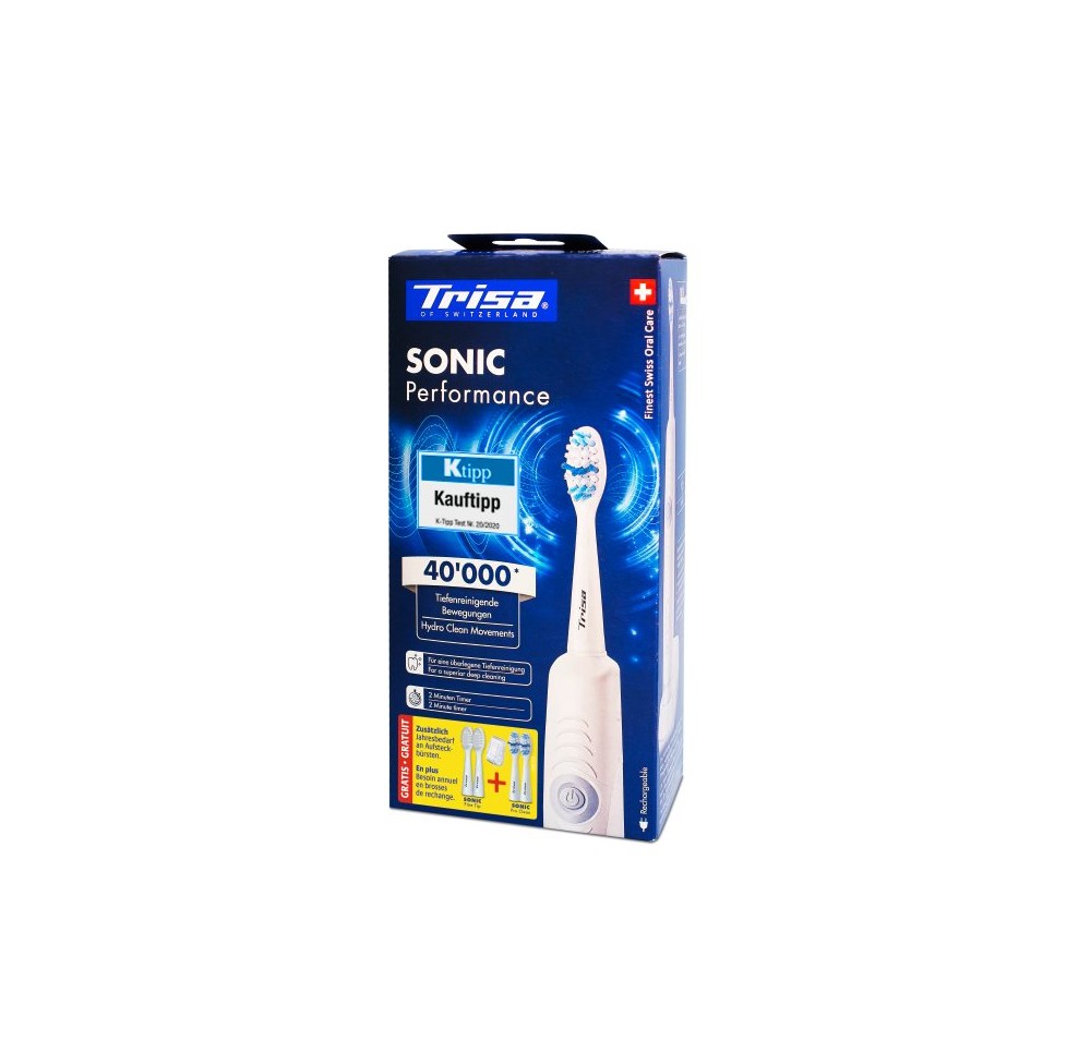 TRISA Sonic Performance brosse dent promo 5 refils