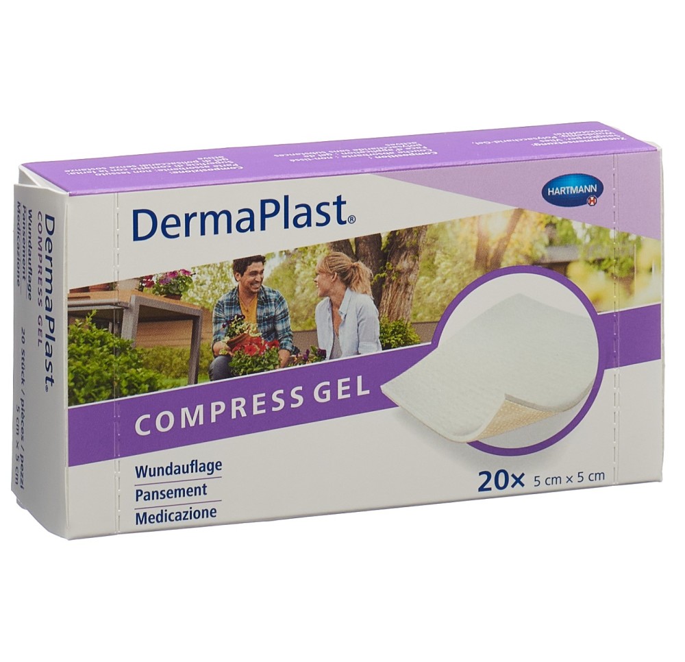 DERMAPLAST Compress Gel 5x5cm 20 pce DERMAPLAST Compress Gel 5x5cm 20 pce