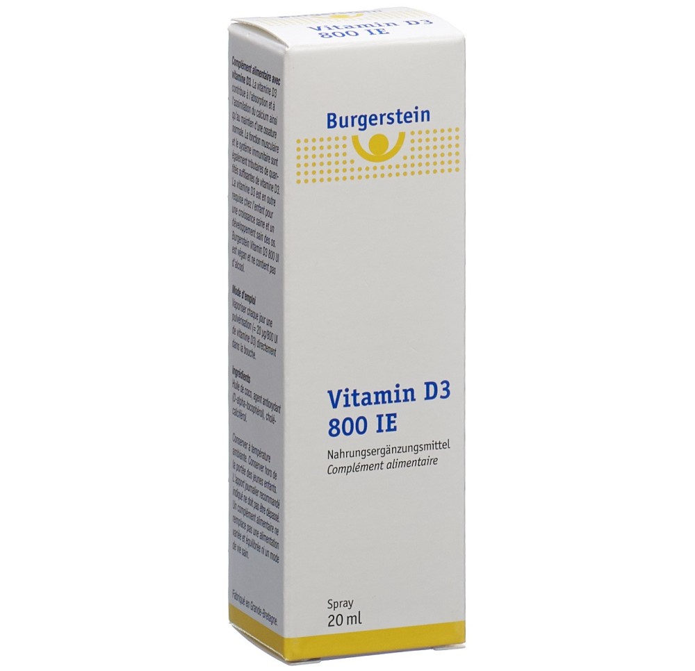 BURGERSTEIN Vitamin D3 800 UI spr 20 ml