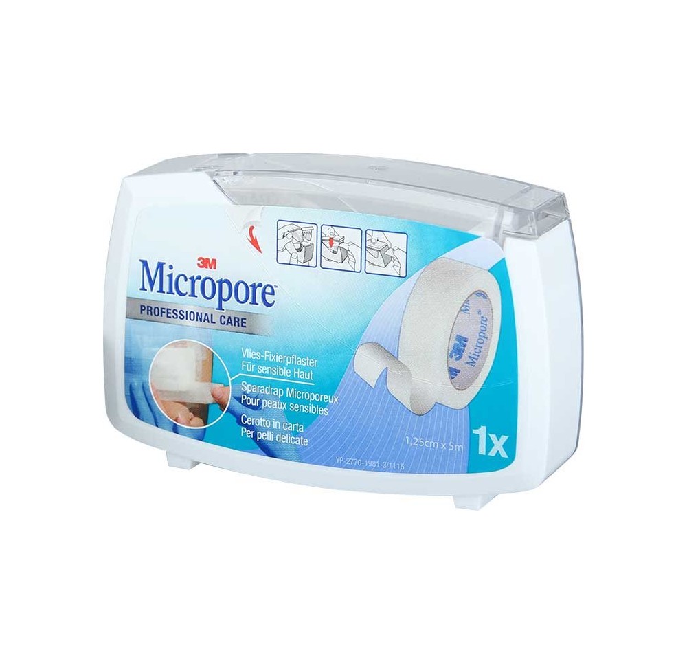 3M MICROPORE VLIES a disp 12.5mmx5m blanc