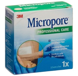 3M MICROPORE VLIES s disp 25mmx5m chair ref