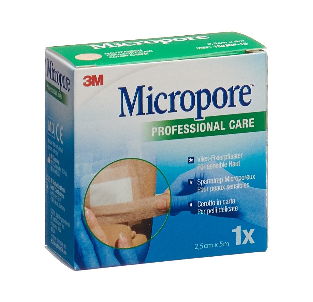 3M MICROPORE VLIES s disp 25mmx5m chair ref