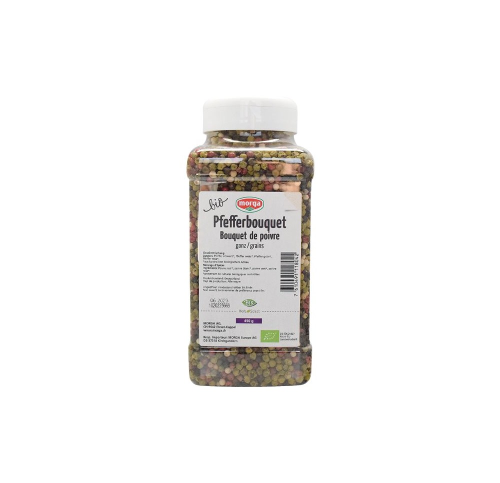MORGA épice bouquet poivre entiers bio bte 450 g MORGA épice bouquet poivre entiers bio bte 450 g