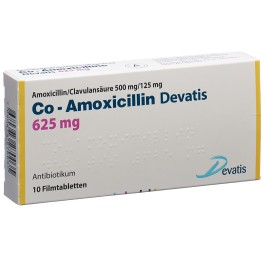 CO-AMOXICILLINE Devatis cpr pell 625 mg 10 pce