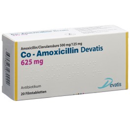 CO-AMOXICILLINE Devatis cpr pell 625 mg 20 pce