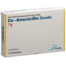 CO-AMOXICILLINE Devatis cpr pell 1 g 12 pce