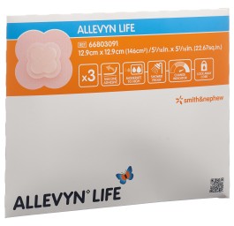 ALLEVYN LIFE pans plaie silic 12.9x12.9cm 3 pce