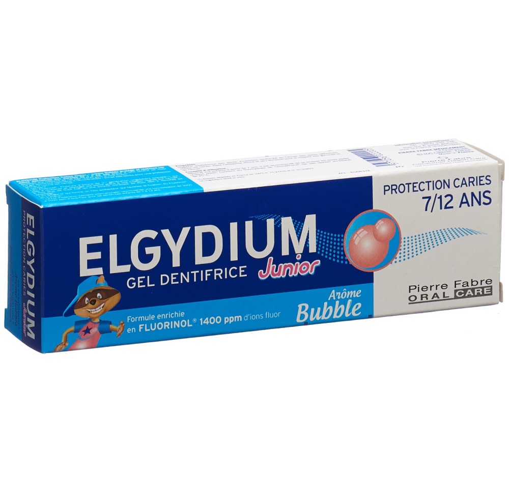 ELGYDIUM Junior Bubble 7-12 a dentifrice 50 ml ELGYDIUM Junior Bubble 7-12 a dentifrice 50 ml