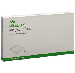 MELGISORB PLUS pans alginate 10x20cm stér 10 pce