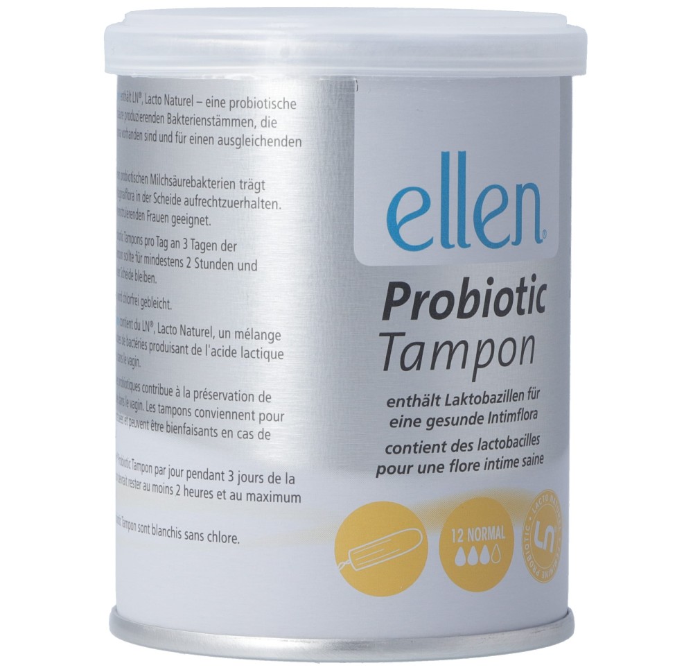 ELLEN normal Probiotic Tampon (nouveau) bte 12 pce ELLEN normal Probiotic Tampon (nouveau) bte 12 pce