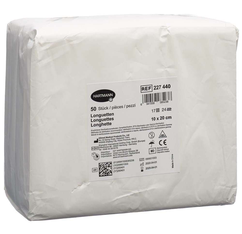 IVF longuette T17 10x20cm 24couche 50 pce
