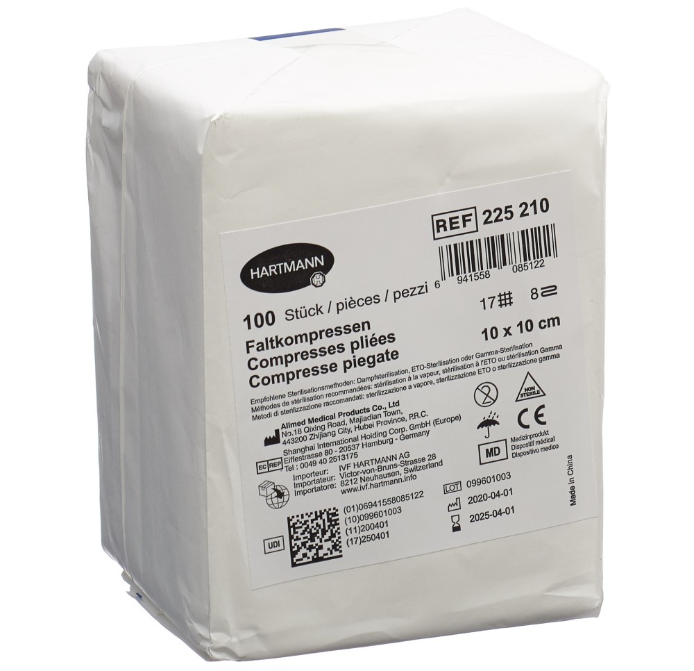 IVF compres pliées typ17 10x10cm 8couche 100 pce