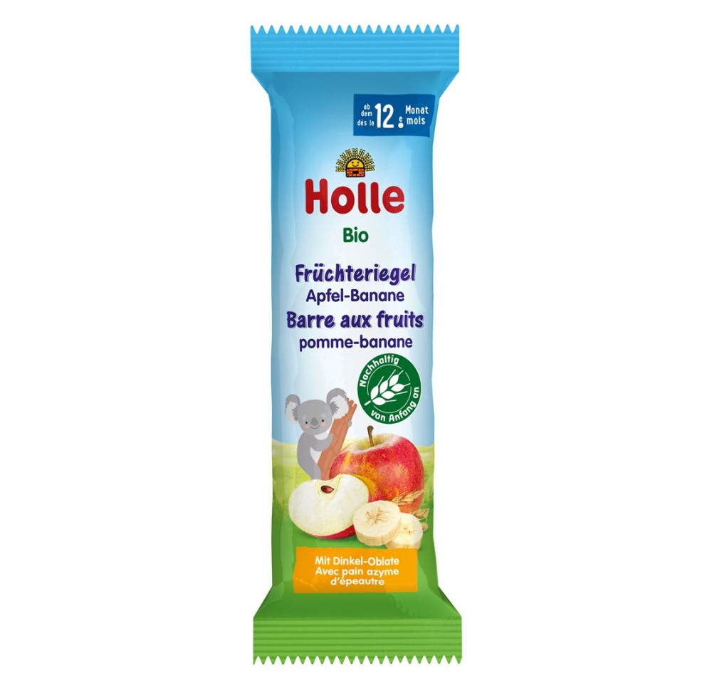 HOLLE barre fruits pomme banane bio 25 g