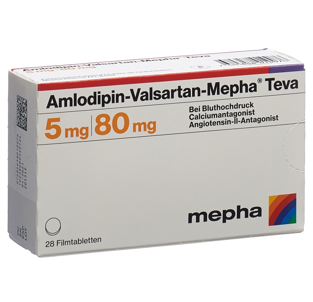AMLODIPIN VALSARTAN Mepha Teva 5/80mg 28 pce