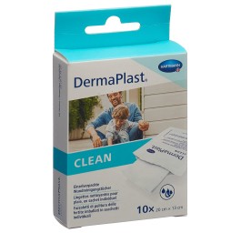 DERMAPLAST Clean lingettes nettoya p plaies 10 pce