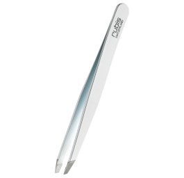RUBIS pincette biseautée blanche inox