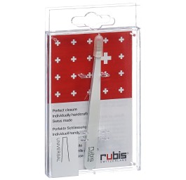 RUBIS pincette droite blanche inox