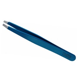 RUBIS pincette droite bleue inox