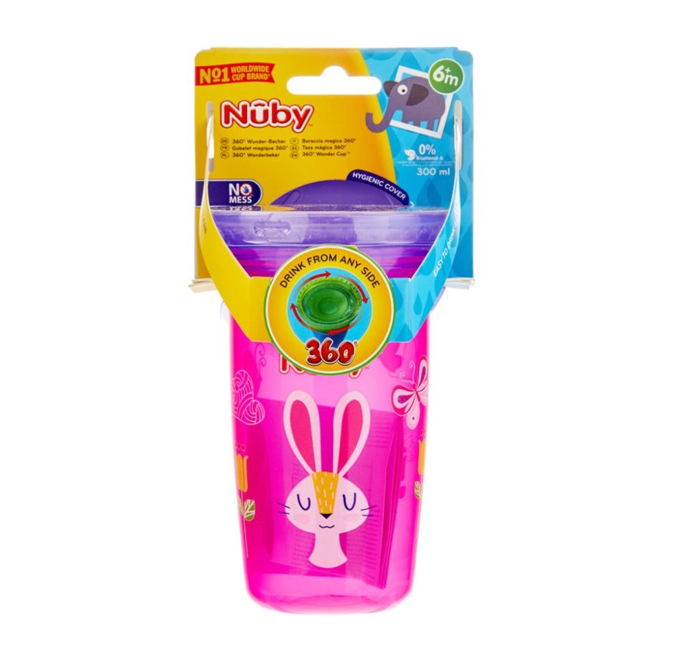 NUBY gobelet 360° Wonder Cup 300ml anti-goutte