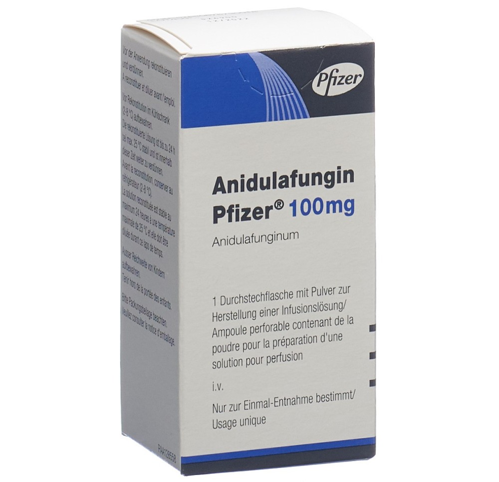 ANIDULAFUNGIN Pfizer subst sèche 100 mg flac ANIDULAFUNGIN Pfizer subst sèche 100 mg flac
