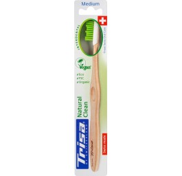 TRISA Natural Clean brosse à dents en bois medium