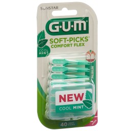 GUM Soft-Picks Comfort Flex reg cool mint 40 pce