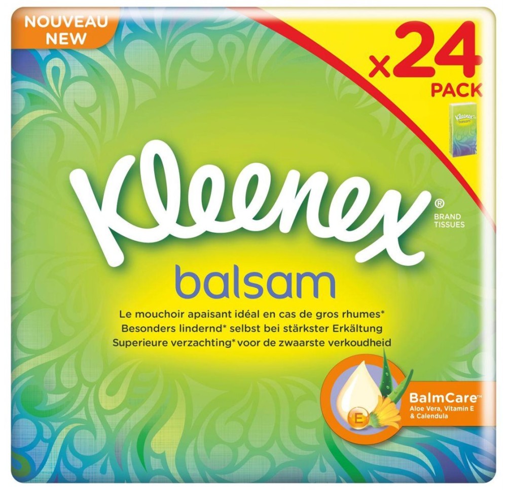KLEENEX Balsam mouchoirs papier 24 x 9 pce