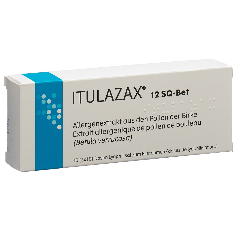ITULAZAX lyophilisat oral 12 SQ-Bet 30 pce ITULAZAX lyophilisat oral 12 SQ-Bet 30 pce