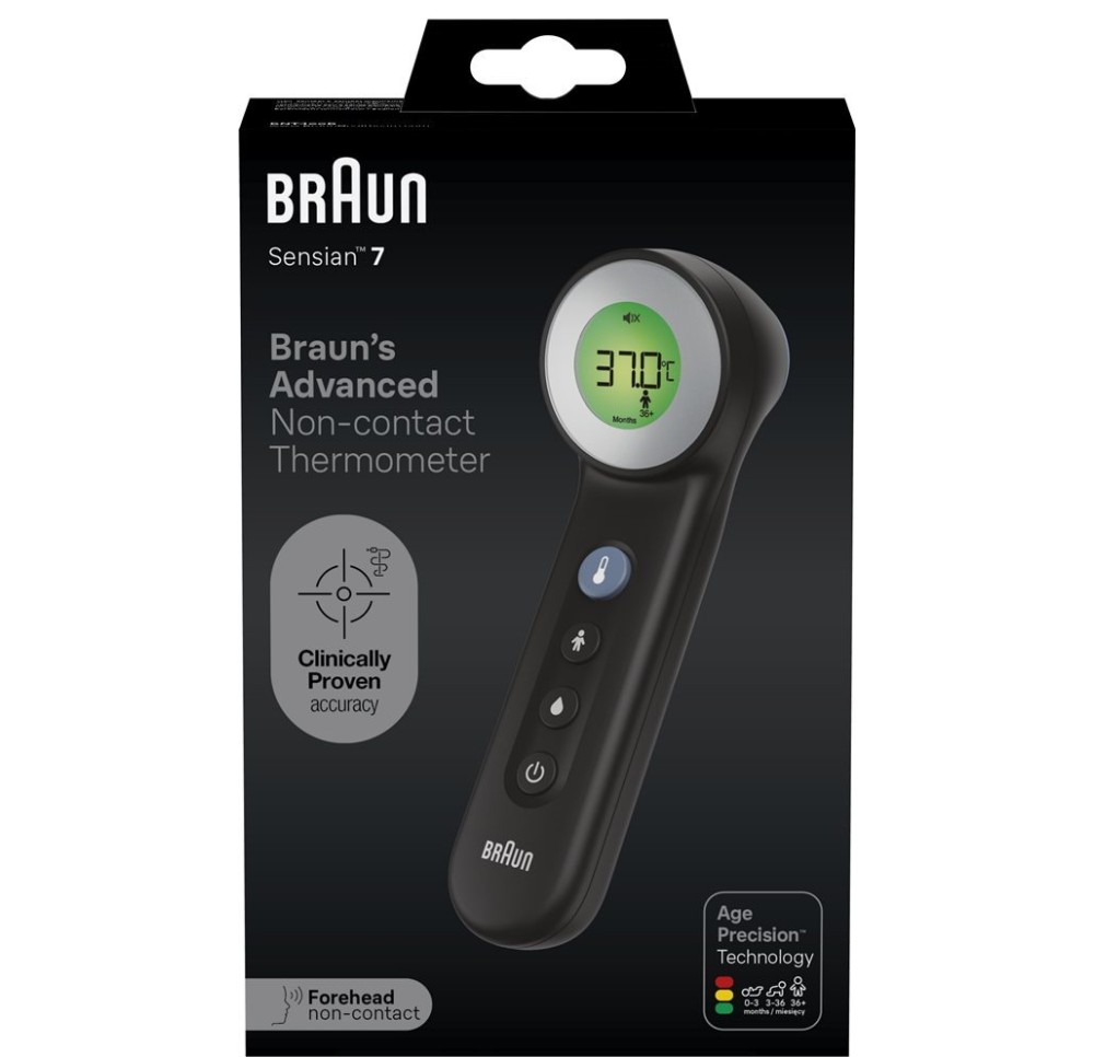BRAUN Sensian 7 BNT400B Schw Age Prec Stirn Thermo