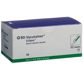 VACUTAINER Eclipse canule 21G 0.8x32mm vert 48 pce