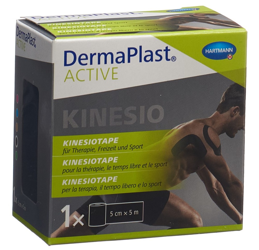 DERMAPLAST Active Kinesiotape 5cmx5m noir