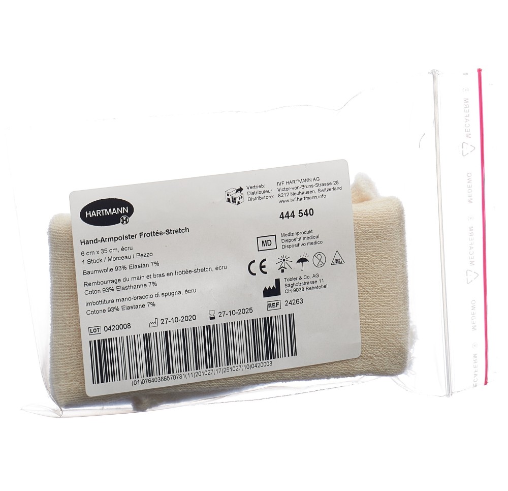 TOBLER frottée stretch rembourr 6cmx35cm main bras