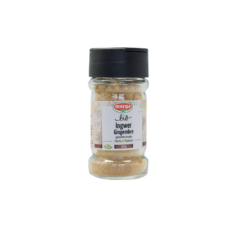 MORGA épice gingembre moulu bio verre 20 g MORGA épice gingembre moulu bio verre 20 g