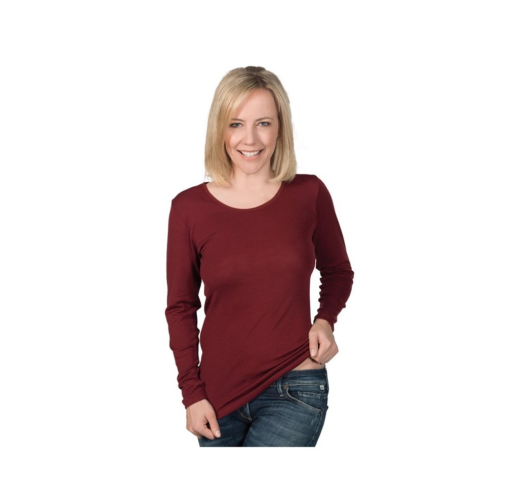 EUSANA femmes manches longues S bordeaux