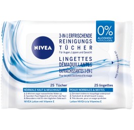 NIVEA lingettes démaquill rafraîch 25 pce