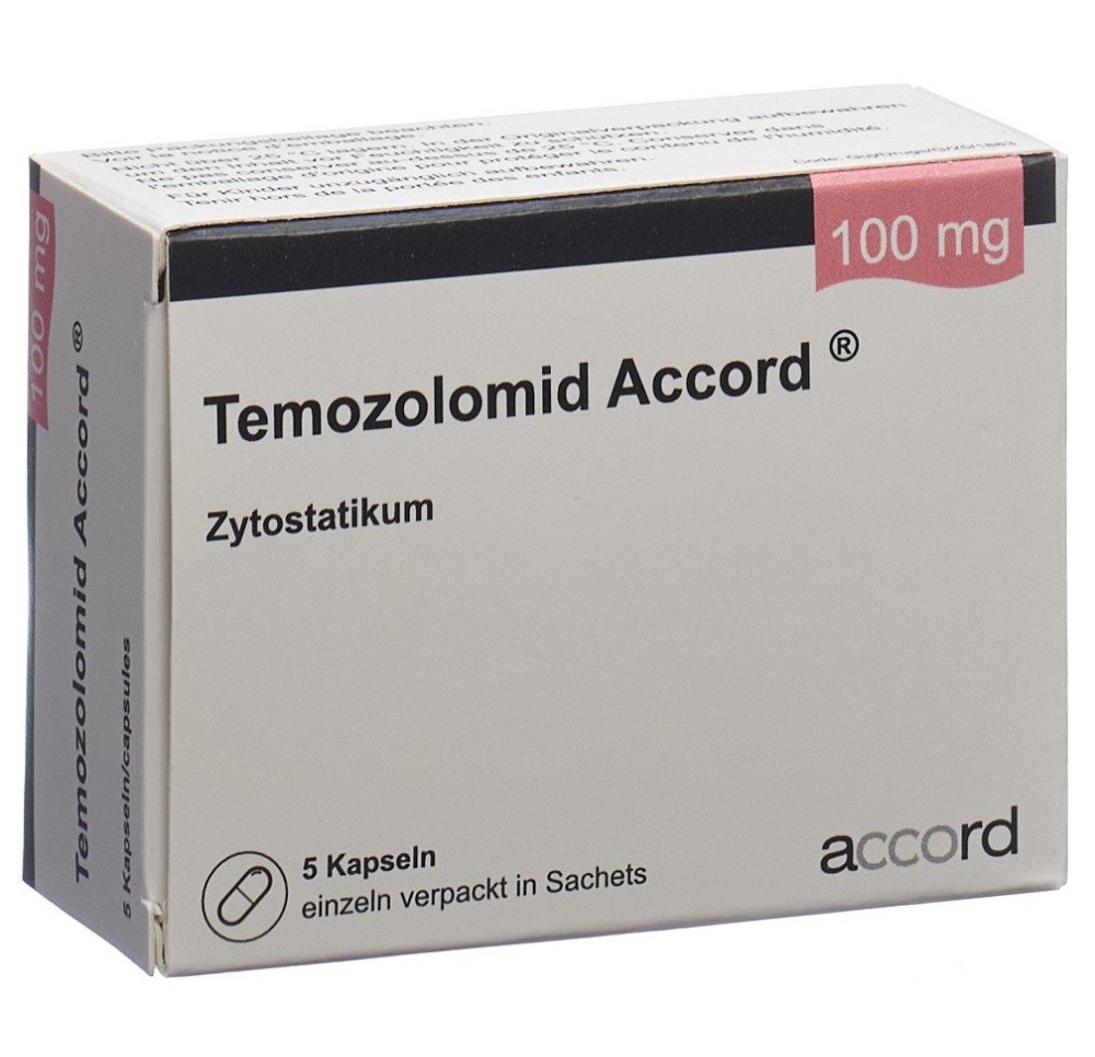 TEMOZOLOMID Accord caps 100 mg sach 5 pce TEMOZOLOMID Accord caps 100 mg sach 5 pce
