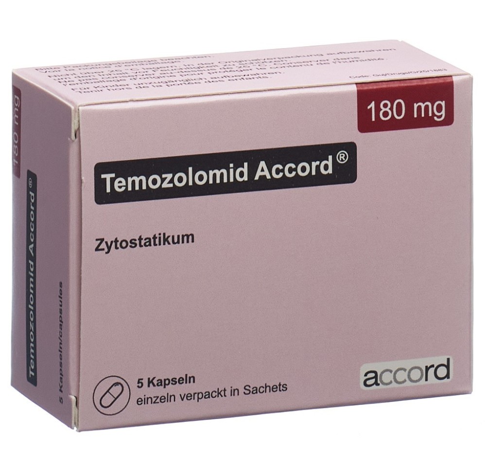 TEMOZOLOMID Accord caps 180 mg sach 5 pce TEMOZOLOMID Accord caps 180 mg sach 5 pce