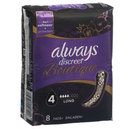 ALWAYS Discreet Boutique incont Pads+ long 8 pce